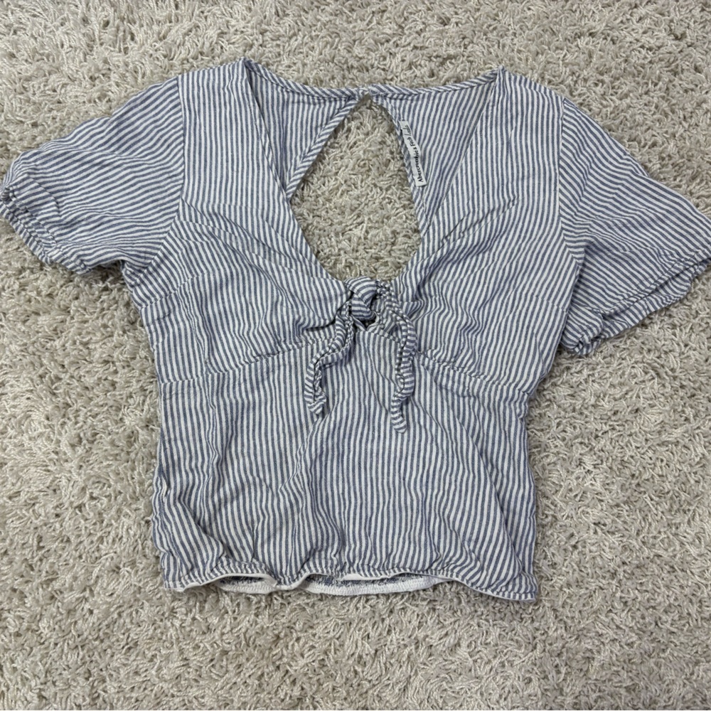 Abercrombie & Fitch Blue Striped Blouse